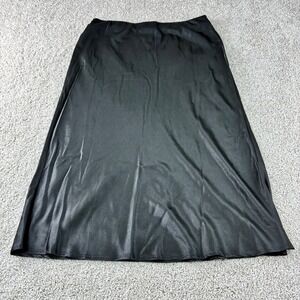 Sanctuary Women's Black Midi Skirt A-Line Elastic Waist Casual L‎